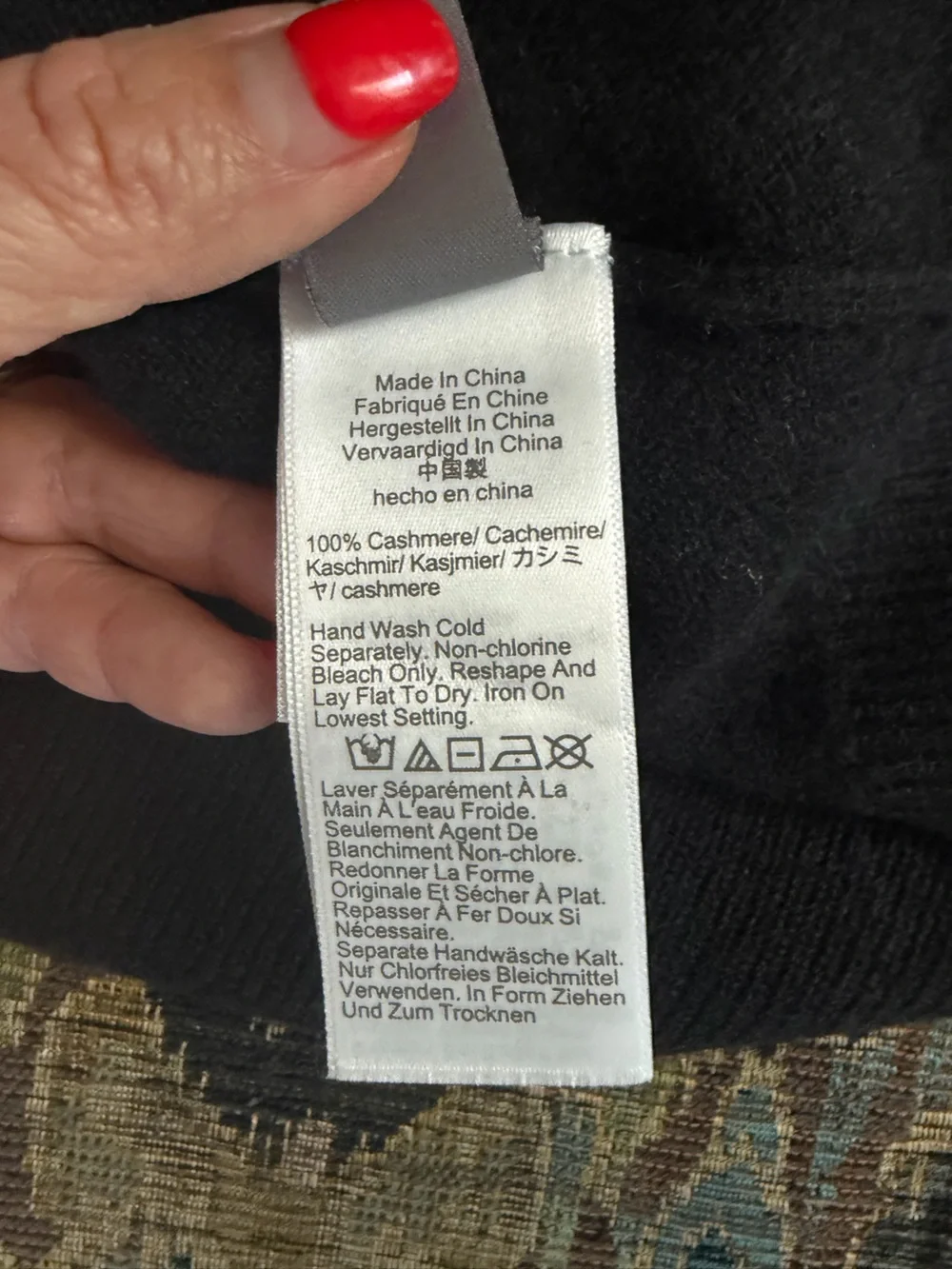 J.Crew 100% Cashmere Black V-Neck Button Cardigan Sweater Size Small
